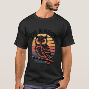 I'M A Hoot Funny Owl Retro Sunset Vintage Design T T-Shirt