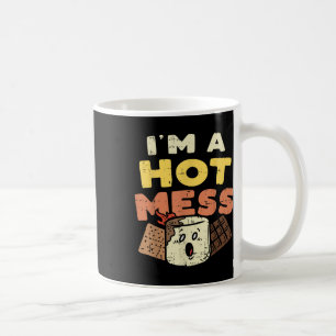 Im A Hot Mess Marshmallow Smores Summer Campfire C Coffee Mug