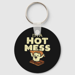 Im A Hot Mess Smore Funny Camping Bonfire Marshmal Key Ring