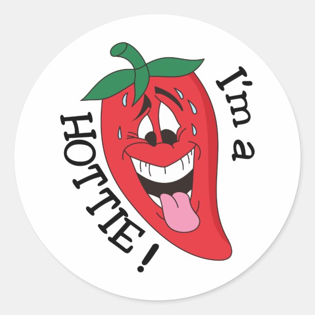 Im a Hottie Classic Round Sticker (Front)