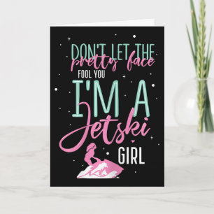 I'm A Jet Ski Girl Funny Saying Racing Card
