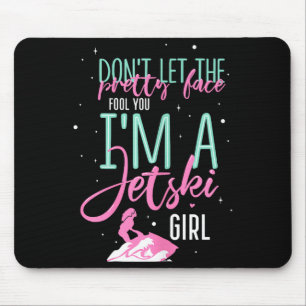 I'm a jet ski girl funny saying racing mouse pad