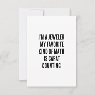 I'm a jeweller – my favourite kind of math is cara thank you card