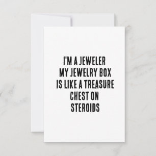 I'm a jeweller – my jewellery box is like a treasu thank you card