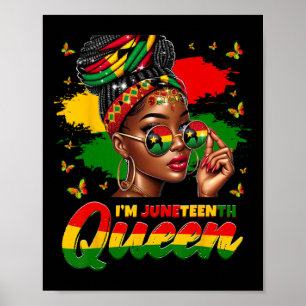 Im A Juneteenth Queen Pride African Africa Women Poster