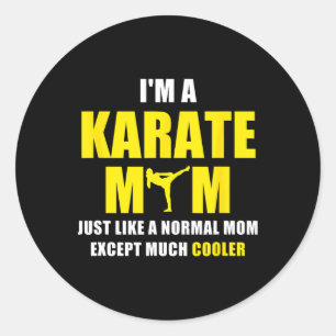 I'm A Karate Mum T Shirt Classic Round Sticker