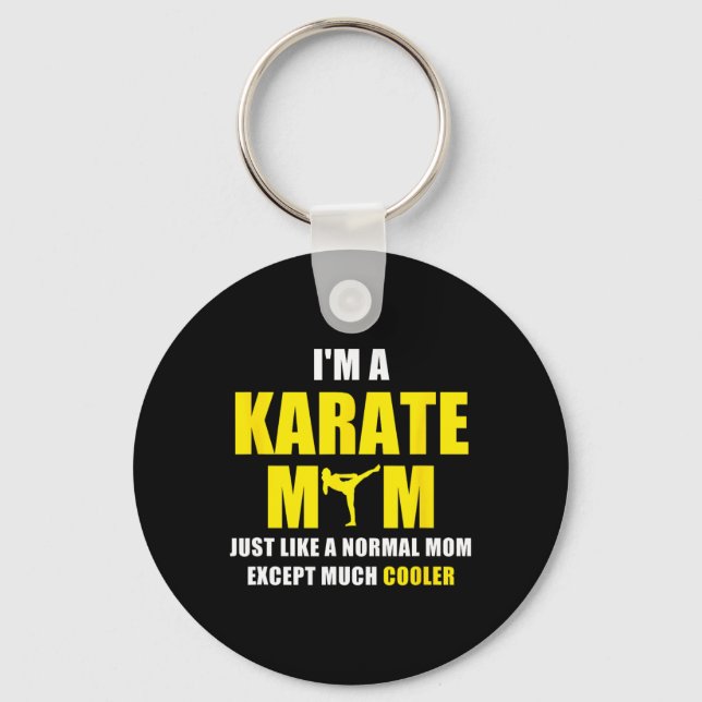 I'm A Karate Mum T Shirt  Key Ring (Front)