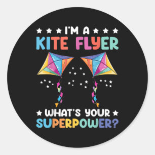 Im A Kite Flyer Kite Surfing Kite Flying Classic Round Sticker