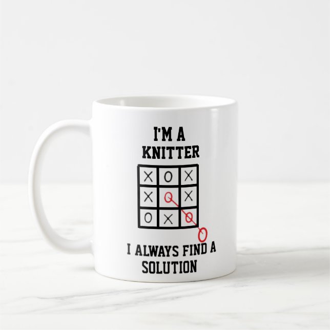 Im A Knitter I Always Find A Solution Mug (Left)
