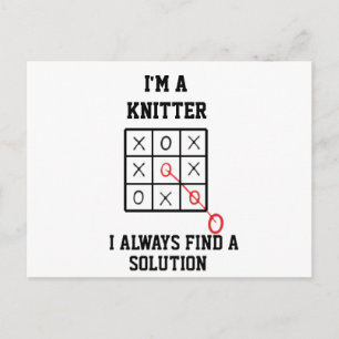 Im A Knitter I Always Find A Solution Postcard