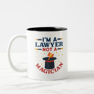I'm a Lawyer Not a Magician Two-Tone Coffee Mug