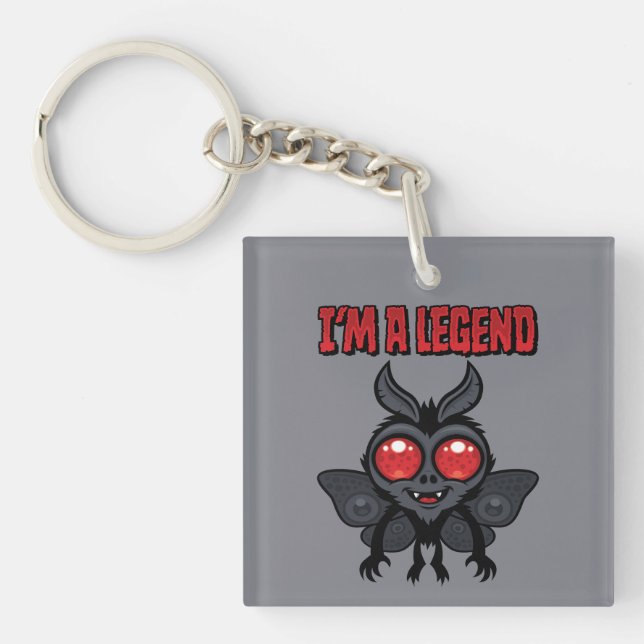 I'm A Legend - Spooky Cute Mothman Key Ring (Front)