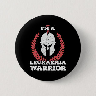 I'm A Leukaemia Warrior Leukaemia Awareness 6 Cm Round Badge
