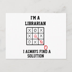 Im A Librarian I Always Find A Solution Postcard