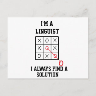 Im A Linguist I Always Find A Solution Postcard