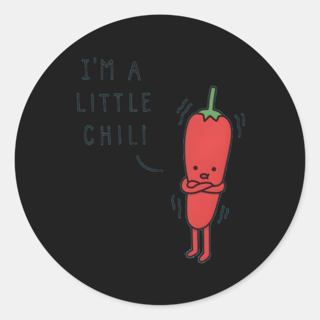 I'M A Little Chilli Classic Round Sticker (Front)