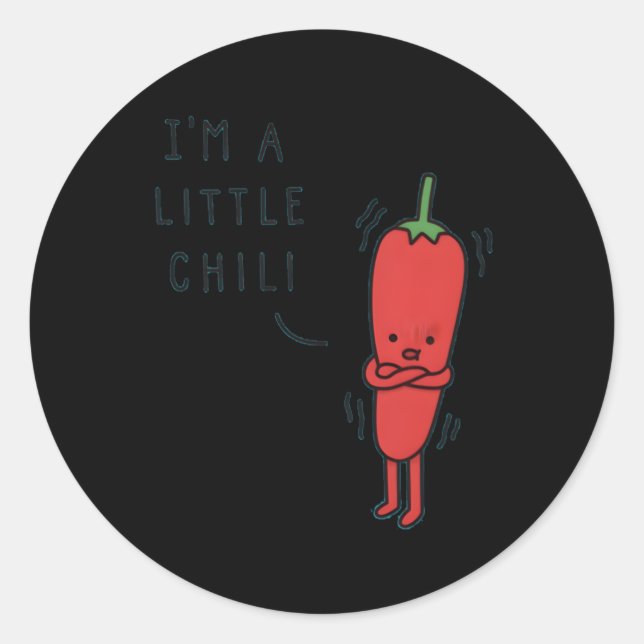 I'M A Little Chilli Classic Round Sticker (Front)
