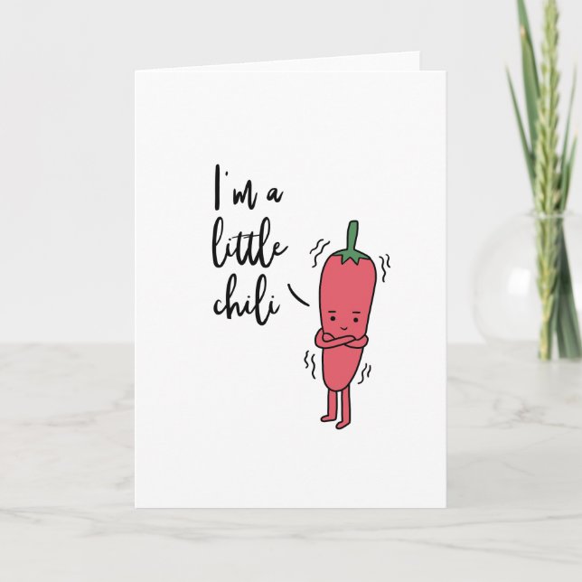 I'm a little chilli thank you card (Front)