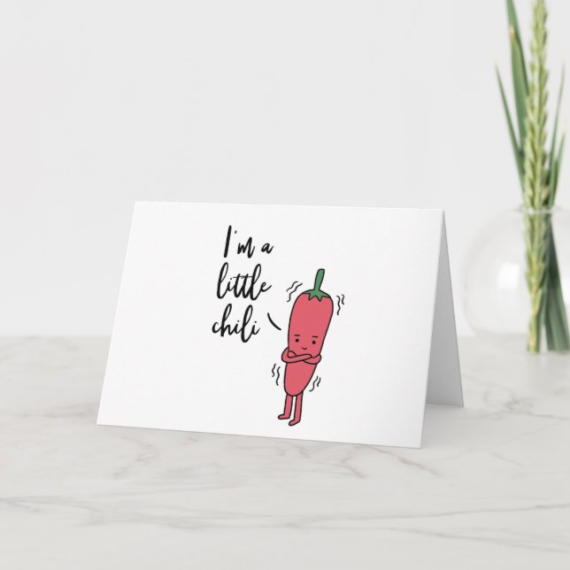 I'm a little chilli thank you card (Front)