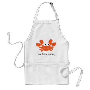 I'm A Little Crabby Apron With Funny Cartoon Crab