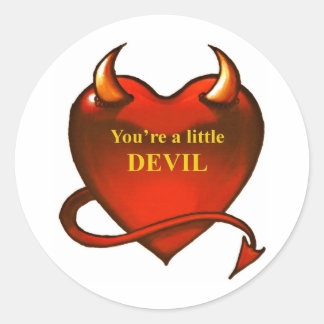 I'm a little devil classic round sticker