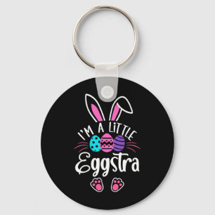 I'm A Little Eggstra Easter Day Shirt Funny Egg Ea Key Ring