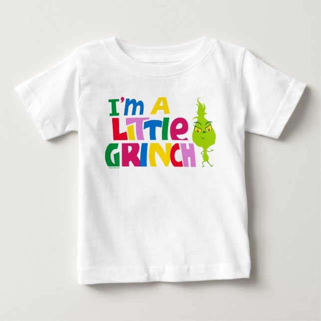 I'm a Little Grinch Colorful Graphic Baby T-Shirt (Front)