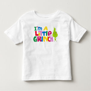 I'm a Little Grinch Colorful Graphic Toddler T-Shirt