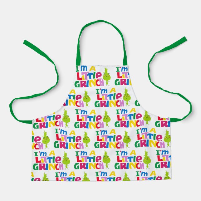 I'm a Little Grinch Colourful Graphic Apron (Front)
