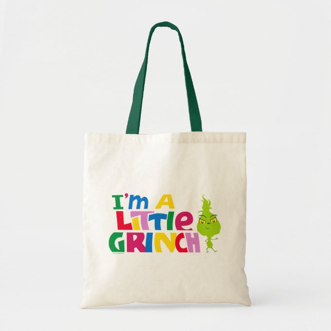 I'm a Little Grinch Colourful Graphic Tote Bag (Front)