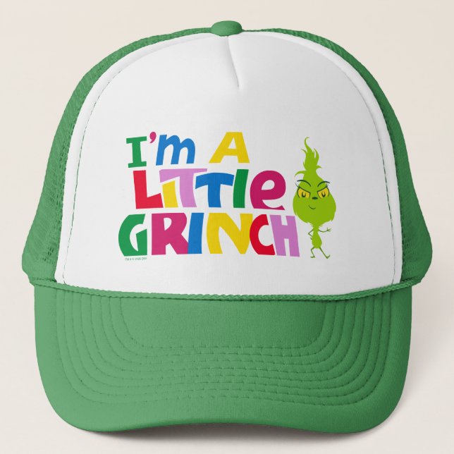 I'm a Little Grinch Colourful Graphic Trucker Hat (Front)
