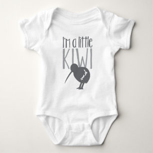 I'm a little kiwi with cute New Zealand bird Baby Bodysuit