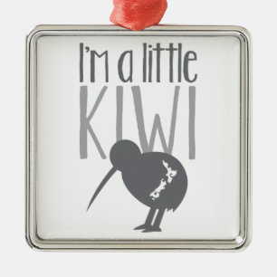 I'm a little kiwi with cute New Zealand bird Metal Tree Decoration
