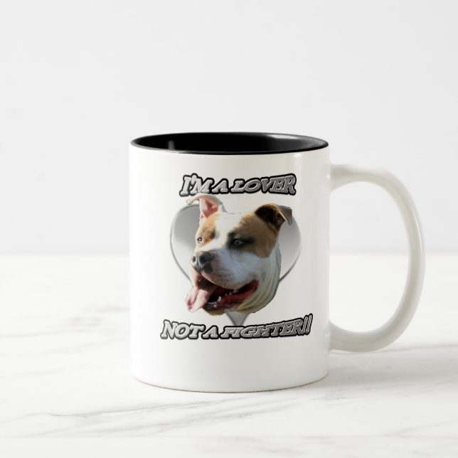 I'm a lover not a fighter pitbull mug (Right)
