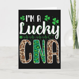 I'm A Lucky Cna Nurse St Patricks Day Scrub Top Ir Card