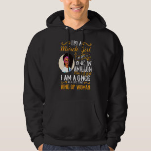 I'm A March Girl Black Women Pisces Birthday Cute Hoodie