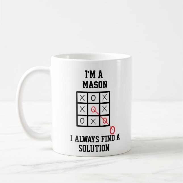 Im A Mason I Always Find A Solution Mug (Left)