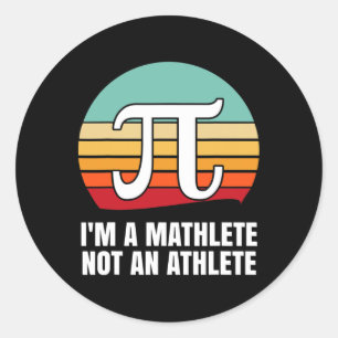 I'm A Mathlete Happy Pi Day Classic Round Sticker