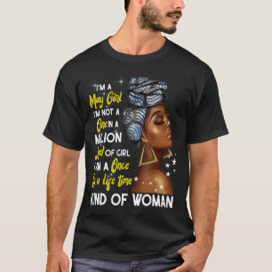 I'm A May Girl Taurus Birthday Proud Melanin Black T-Shirt
