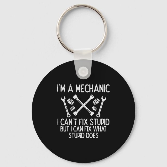 Im A Mechanic Cant Fix Stud Funny Car Auto Garage  Key Ring (Front)
