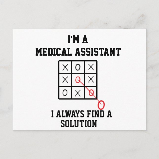 Im A Medical Assistant I Always Find A Solution Postcard (Front)