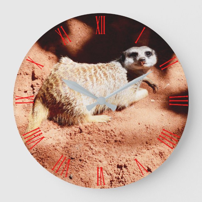 Im A Meerkat You Dig, Wall Clock (Front)