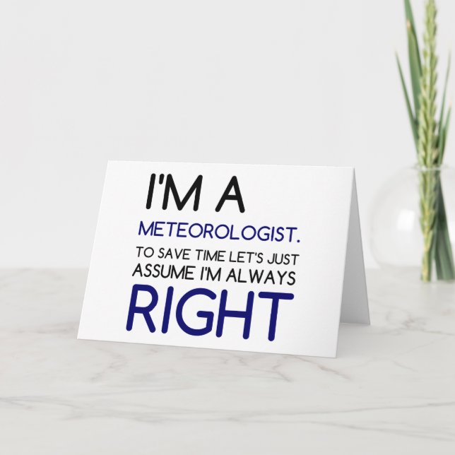 I'M A METEOROLOGIST HOLIDAY CARD (Front)