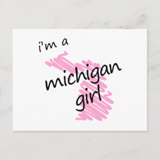 I'm a Michigan Girl Postcard
