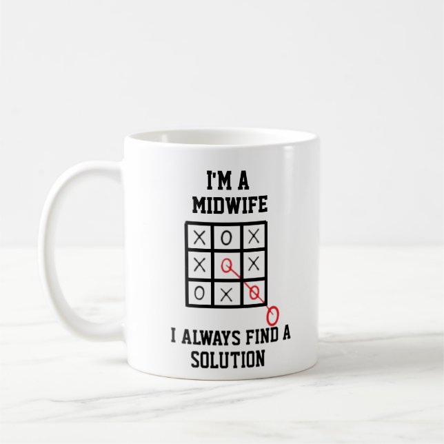 Im A Midwife I Always Find A Solution Mug (Left)