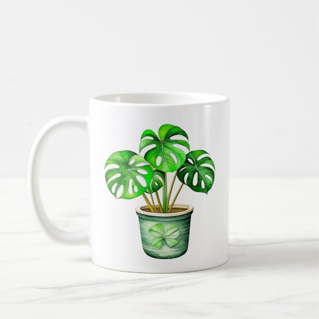 I'm a Monstera without My Coffee | Funny Plant Pun Mug (Left)