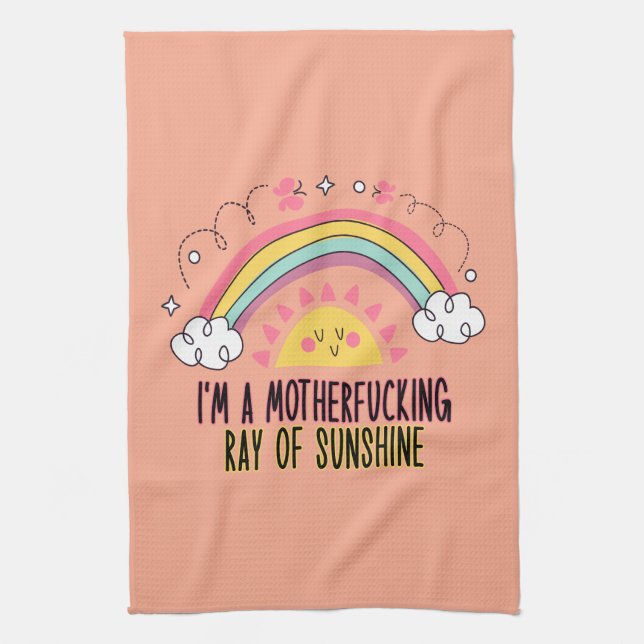 I'm A Motherf*cking Ray of Sunshine Bath Towel Set (Vertical)