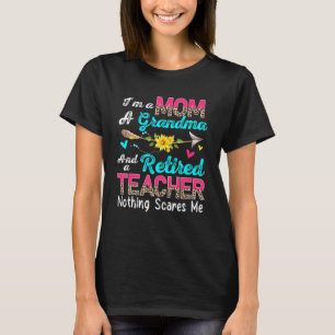 I'm A Mum A Grandma And A Retired Teacher Leopard T-Shirt