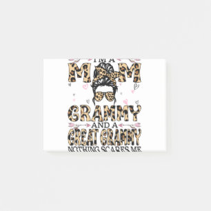 I'm A Mum Grammy Great Nothing Scares Me T-Shirt Post-it Notes