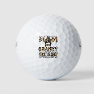 I'm A Mum Granny Great Nothing Scares Me T-Shirt Golf Balls